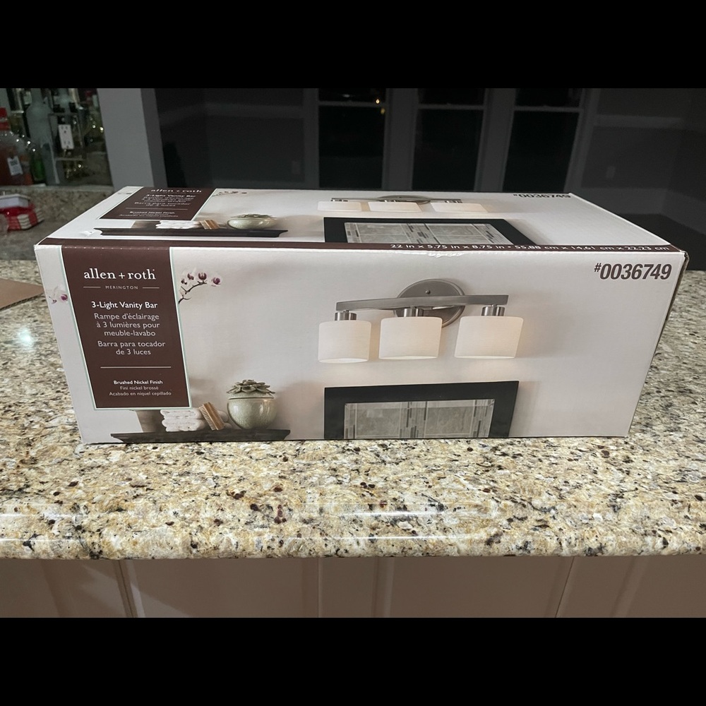 Brand new Allen+ Roth 3 light Vanity Bar